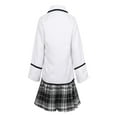 thumbnail image 2 of iiniim Girls School Uniforms Suit Jacket Coat Tops with Shirts Pleated Skirt Anime Sailor Clothings Size 4-14 White 4-5, 2 of 7