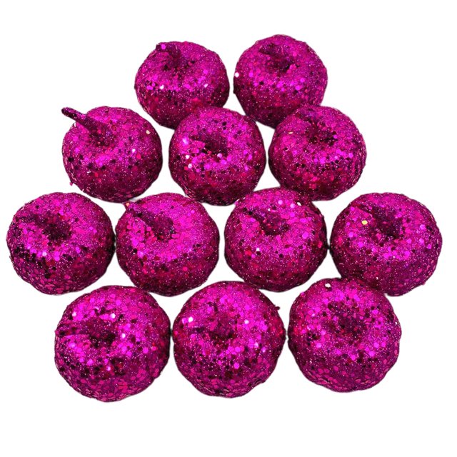 EeaseCA 12 Pcs Citrouille Simulation Rose Outil de Décoration d'Halloween Citrouilles Scintillantes Réalistes Accessoires de Table Fournitures de Fête