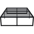 thumbnail image 2 of WYZZHY QIZUAKDF 7 Inch Full Size Bed Frame Heavy Duty Metal Platform No Box Spring Needed  Easy Assembly Noise Free  Black, 2 of 9