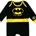 thumbnail image 2 of DC Comics Baby Boys Batman Footsie Black Sizes 0-18m, 2 of 2