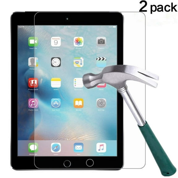 (2 Pack) iPad Pro 12.9 1st/2nd Generation 2017/2015 Screen Protector, Allytech Crystal Clear Bubble Free Anti-Fingerprint Anti-Scratch Tempered Glass Screen Protector for Apple iPad Pro 12.9
