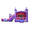 thumbnail image 3 of JumpOrange Commercial Grade Inflatable Bouncer with Dual Slide, for Adults and Kids, Wet Dry Use, Includes Heavy Duty Blower, Stakes and Storage, Blowup Playset, Princess Pink Purple, 3 of 9