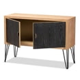 thumbnail image 4 of Bowery Hill Armoire de Rangement Moderne en Bois/métal Noir/noyer, 4 of 9