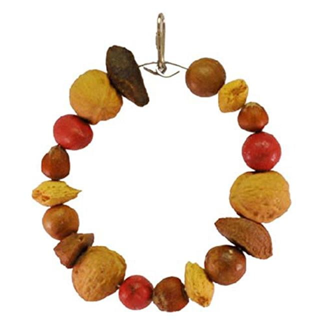 A&E Cage 001444 Happy beaks Mixed Nut Ring Toy, Multicolor