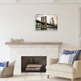 thumbnail image 3 of Stupell Industries Vintage Brooklyn Bridge Abstract Painting White Framed Art Print Wall Art, 30 x 24, 3 of 9