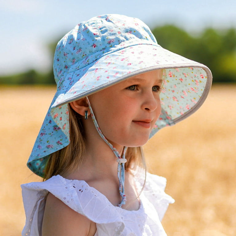 Jan & Jul Kids' Sun-Hats for Girls with UV Protection, Adjustable for Growth (xl: 5-12 Years, Strawberry), Girl's