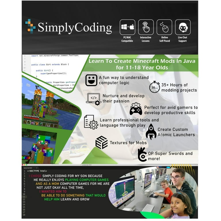 Best Minecraft Coding for Kids Course to Learn Java for Mods