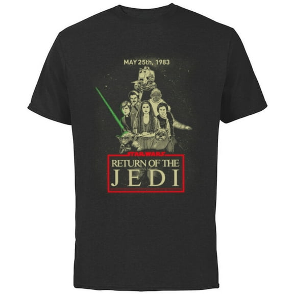 Star Wars Return of the Jedi 40th Anniversary May 25th 1983 - Short Sleeve Cotton T-Shirt for Adults - Customized-Black