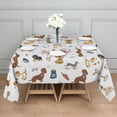 thumbnail image 3 of Cartoon Dachshund Square Tablecloth,Waterproof Square Table Cover,Wipeable Spillproof Washable Table Cover for Home Kitchen Party Decor 60"x60"(152x152cm), 3 of 6