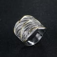 thumbnail image 4 of K-KED Elegant Two Tone 925 Silver Filled Ring Women Cubic Zircon Delicate Jewelry Gift Sz 6-10-6, 4 of 6