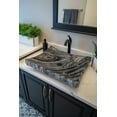 thumbnail image 3 of Wooden Black Marble Large Zen Sink, 3 of 7