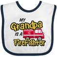 thumbnail image 3 of Inktastic My Grandpa is a Firefighter with Fire Truck Boys or Girls Baby Bib, 3 of 4