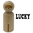 thumbnail image 1 of Lucky with Horseshoe Fun Text Rubber Stamp for Scrapbooking Crafting Stamping - Small 3/4 Inch, 1 of 7