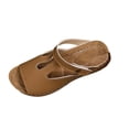 thumbnail image 3 of XUNKUSGA Summer Sandals Women Dressy Soft Arch Support Wedge Sandals for Women Classic Comfortable Casual Open Toe Hollow Out Beach Sandals,Brown, 3 of 10