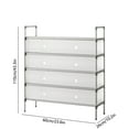 thumbnail image 3 of AuroraX Dustproof Shoe Rack with Cover Cabinet Metal Closed 6 Tier Shoe Rack Organizer Space-Saving White Sturdy Free Standing Corner Shoe Storage Organizer for Closet,Entryway,Door, 3 of 6