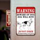 thumbnail image 3 of Placa Metal Vintage Advertencia Perro Pintura Hierro Rectangular Artística Pared 30x40cm, 3 of 9