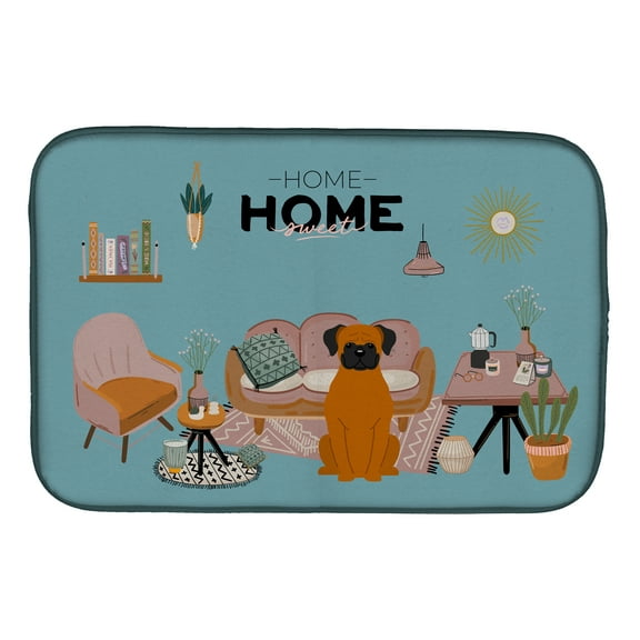 Fawn Boxer Sweet Home Dish Drying Mat