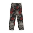 thumbnail image 5 of Bingfone Skull And Red Roses Mens All Over Print Sleep Pajama Pants-Xx-Large, 5 of 9