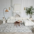 thumbnail image 5 of 7' X 10' Beige and Gray Abstract Distressed Area Rug, 5 of 11