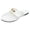 White, variant on Women's Fishnet Mesh Flat Sandals Metallic Woven Mules Closed Toe Slip On Slides Summer Dressy Slide Shoes Brown Size 8