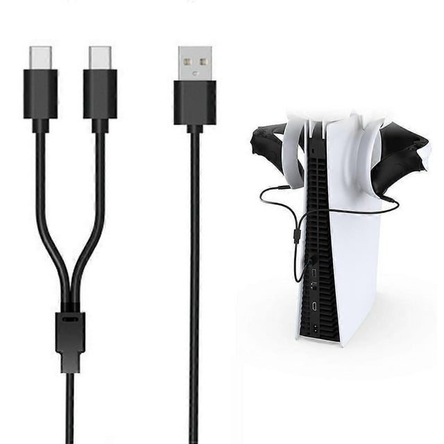 h3U DOBE TP5-2519 2 In 1 Type C Charging Cable for PS VR2 Controller b9e Gaming Charger Line