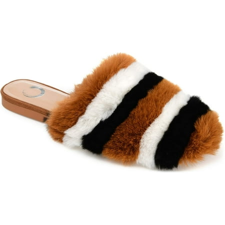

Journee Collection Womens Faux Fur Evelin Mule 10 Brown