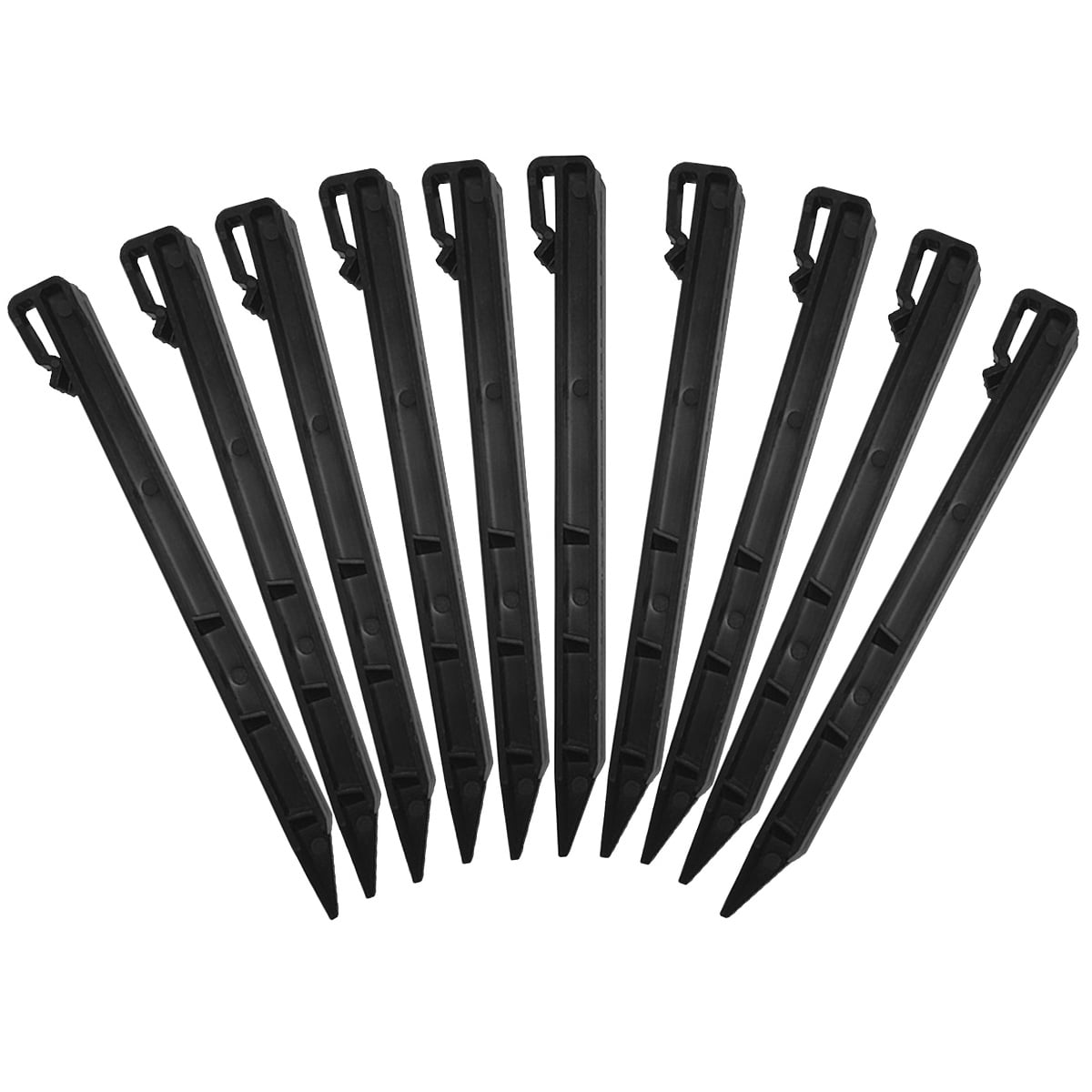GUSTVE 10Pcs Garden Landscape Edging Stake 10" Plastic Lawn Edging