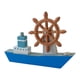 thumbnail image 2 of Modelo de velero de madera, timón náutico, centro de mesa, decoración del hogar con dirección Azul claro, 2 of 6