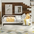 thumbnail image 2 of Aukfa Daybed with Trundle, Twin Trundle Bed for Kids Bedroom, Wooden - White, 2 of 8