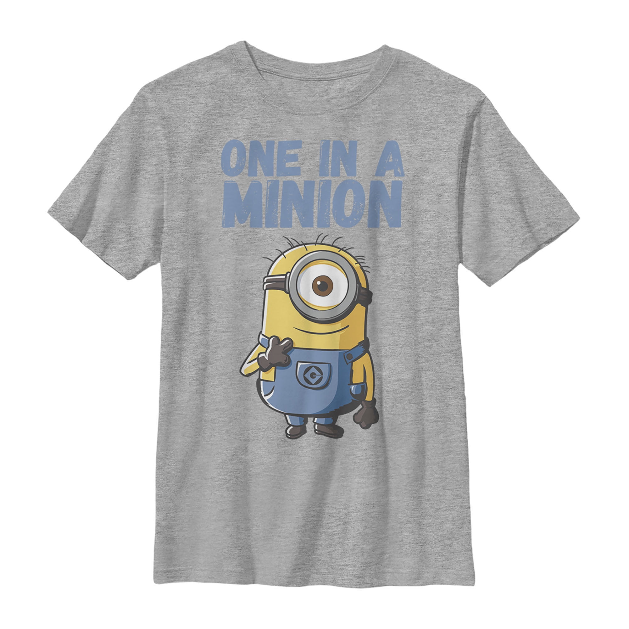 Boy's Despicable Me Cute One in a Minion  Graphic Tee Athletic Heather X Large