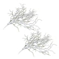 thumbnail image 4 of 2 ramos de plantas de simulación vívidas, decoración de pino de nieve falso, adorno de planta decorativa, 4 of 5