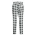 thumbnail image 4 of jsaierl Men's Plaid Printed Dress Pants Slim Fit Stretch Tapered Pant Casual Skinny Pencil Pants Button Business Trousers Fashion Hippie Regular Fit Fall Winter Outdoor Casual Long Pants, 4 of 4