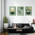 thumbnail image 6 of Boho Wall Art, Mid Century Modern Wall Art, Set of 3 Framed Canvas Wall Art Prints 12"x16" Abstract Geometric Neutral Sage Green Boho Artwork Wall Decor for Bedroom Living Room Bathroom, 6 of 6