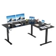 thumbnail image 2 of L-Shape Black Corner Electric Desk - Adjustable Height Sit-Stand Workstation, 2 of 2