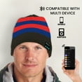 thumbnail image 3 of Bluetooth Youth Beanie with Wireless Connected Hands Free Smartphone Technology Red, 3 of 9