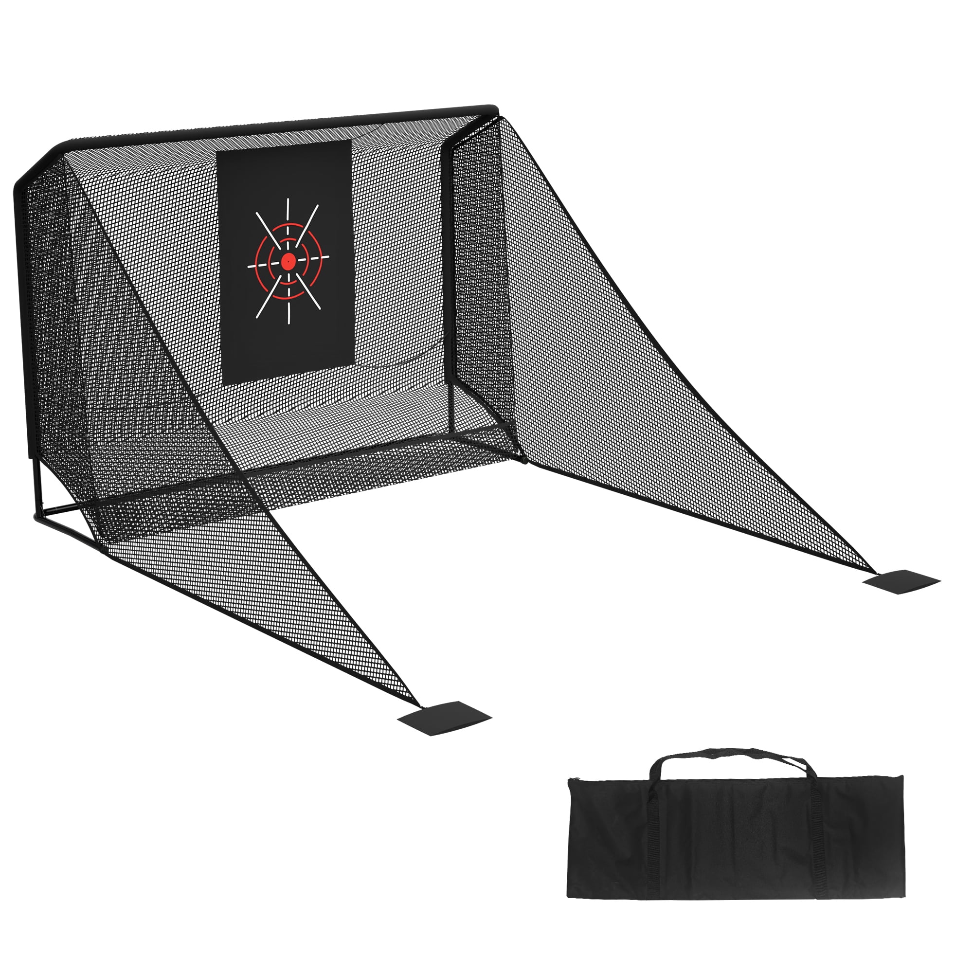 Miniyam 10 x 7 ft Golf Practice Net with Auto Ball Return – Portable Hitting Enclosure with Side Barriers, Includes Carry Bag & Ground Stakes, for Backyard & Indoor Use