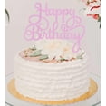 thumbnail image 2 of Decoración de tarta EONNCNT para fiesta de feliz cumpleaños con purpurina rosa, 2 of 6