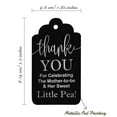 thumbnail image 5 of Inkdotpot Pack Of 50 ThankYou For Celebrating The Mother To Be Baby Shower Favor Paper Tags Craft Real Silver Foil Hang Tags, 5 of 6