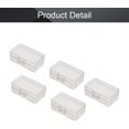 thumbnail image 4 of HUGFEGWE 2 x 18650 Battery Storage Case Holder Organizer Box Transparent 2Pcs CA919-114776, 4 of 6