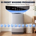 thumbnail image 5 of edx Compact Washer, 7.7 LBS Fully Automatic Washing Machine with 10 Wash Cycles, Mini Washer for Homes, Apartments & Dorm Rooms, Gray, 5 of 9
