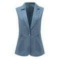thumbnail image 4 of Ltctricy Women's Sleeveless Vests Business Casual V Neck Lapel Lightweight Blazers with Pockets Fashion Summer Tops, 4 of 7