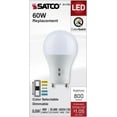 thumbnail image 5 of Satco LED A19 GU24 Base 8.8W CCT Selectable Bulb - Bi Pin, Dimmable, 4.29" x 2.36", 5 of 7