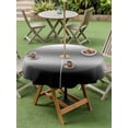 thumbnail image 3 of Outdoor Tablecloth with Umbrella Hole & Zipper, Black Grey Ombre Round Tablecloth 54 Inch, Modern Gradient Abstract Aesthetics Art Patio Table Cover Waterproof Table Cloth for Picnic/Party, 3 of 7