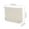 thumbnail image 2 of Bolsas de Maquillaje Rectangulares Planas Dots Convenientes 1 Pc para Viaje Pequeñas Blancas Amarillas de Poliéster, 2 of 5