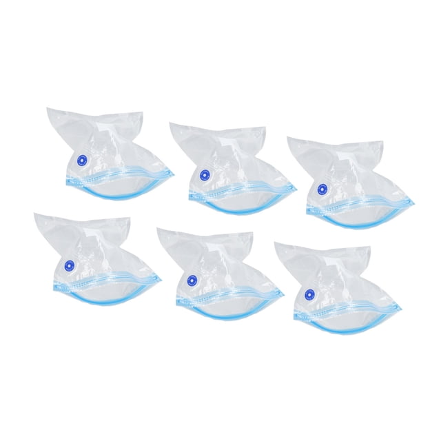 Sac de Rangement sous Vide, 6 Pcs Sac de Rangement sous Vide Sac Gain de Place Sacs Réutilisables pour Scelleuse sous Vide pour Aliments et Vêtements, Sacs Gain de Place