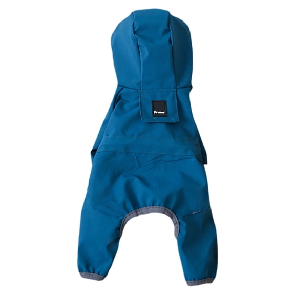 Dog Raincoat, Waterproof Dog Rain Jacket with Hood, Rain Coat with Leash Hole, Reflective Strap for Small Medium Dogs, Lightweight Puppy Clothes