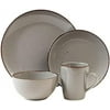 16 Piece Set, Service For 4, Fiesta , Home And Home Food Network , Stoneware Dinner Plates, Grey, 16" L X 12" W X 15" H