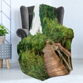 thumbnail image 4 of Forest Soft Flannel Fleece Throw Blanket, Wood Bridge Around Mangrove Forest Thapom Krabi Thailand Natural Landscape, Cozy Plush for Indoor and Outdoor Use, 50" x 60", Pale Brown Green, by Ambesonne, 4 of 5