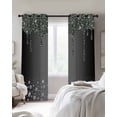 thumbnail image 2 of Blackout Curtains for Bedroom, Black Grey Room Darkening Window Drapes for Living Room, Modern Abstract Diamond Luxury Gradient Thermal Insulated Grommet Curtains, 52x72 inch, 2 Panels, 2 of 9