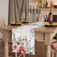 thumbnail image 2 of Table Runners 72 Inches Long Dress Scarves, Pink Valentine's Day Farmhouse Kitchen Table Runner, Coffee Tablerunners, Roses Spring Floral Wooden Farmhouse 14x72 Inch, 2 of 9